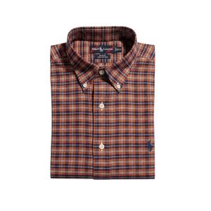 Polo Ralph Lauren XXL Long Sleeve Blake Orange Plaid Button Down Shirt Cotton